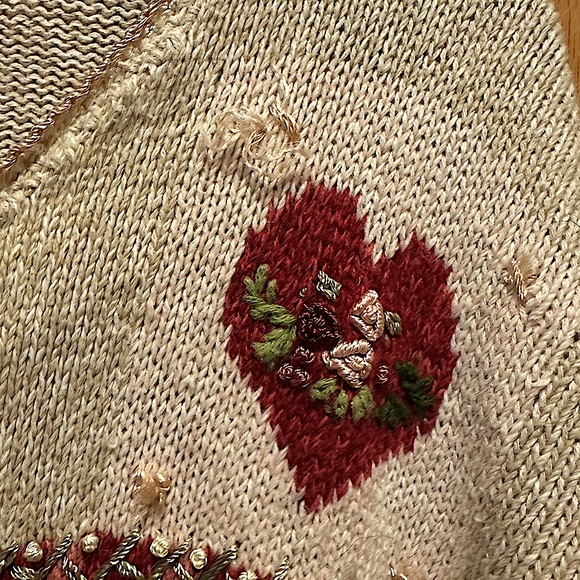 Vintage Valentine’s Day Button Cardigan Sweater - Picture 3 of 7